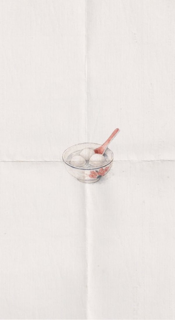 Rice balls watercolour flash tattoo by Ling